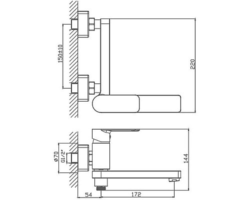 Заказать Смеситель для ванны Haiba HB60617 Хром в магазине сантехники Santeh-Crystal.ru