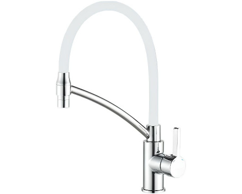 Приобрести Смеситель для кухни Haiba HB73643-8 Хром Белый в магазине сантехники Santeh-Crystal.ru