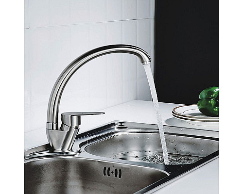 Заказать Смеситель для кухни Haiba HB41801-2 Нержавеющая сталь в магазине сантехники Santeh-Crystal.ru