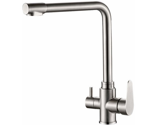Купить Смеситель для кухни Haiba HB76802 Нержавеющая сталь в магазине сантехники Santeh-Crystal.ru
