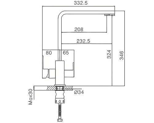 Купить Смеситель для кухни Haiba HB76803-2 Нержавеющая сталь в магазине сантехники Santeh-Crystal.ru