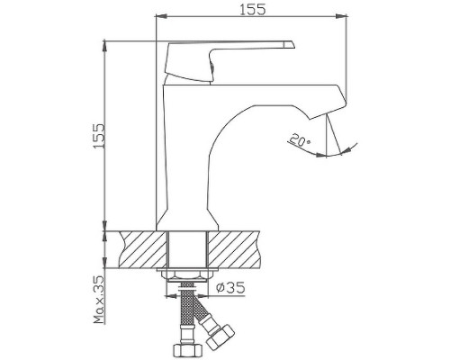 Приобрести Смеситель для раковины Haiba HB10804 Белый в магазине сантехники Santeh-Crystal.ru