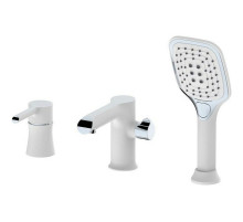 Смеситель на борт ванны Haiba HB80805-8 Белый Хром