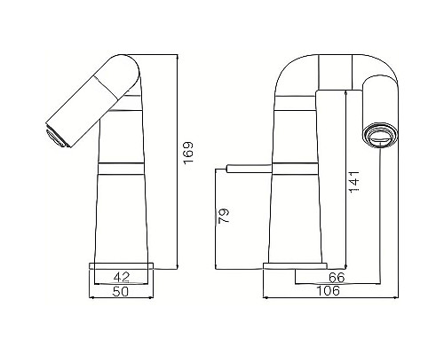 Купить Смеситель для раковины Haiba HB10813-3 Пепельный в магазине сантехники Santeh-Crystal.ru