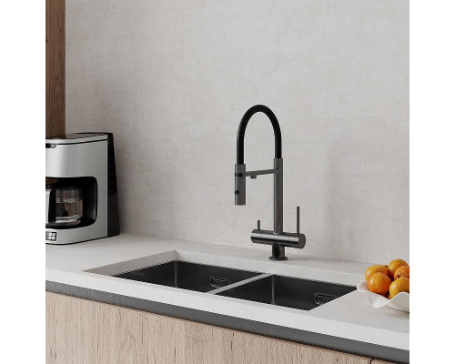 Купить Смеситель для кухни Iddis Ace ACEGMFFi05 Графит в магазине сантехники Santeh-Crystal.ru