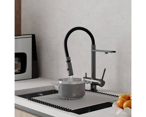 Купить Смеситель для кухни Iddis Ace ACEGMFFi05 Графит в магазине сантехники Santeh-Crystal.ru