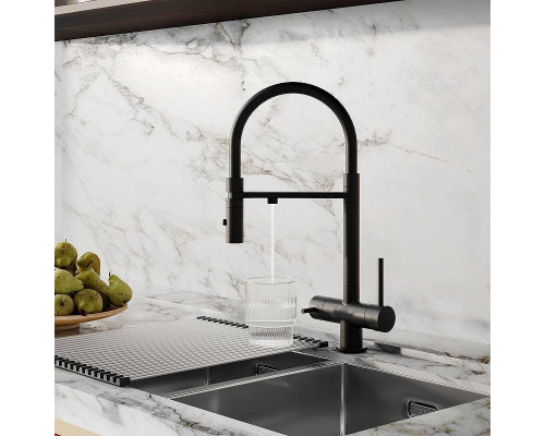 Заказать Смеситель для кухни Iddis Ace ACEBLFFi05 Черный матовый в магазине сантехники Santeh-Crystal.ru