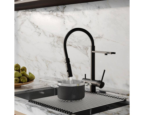 Заказать Смеситель для кухни Iddis Ace ACEBLFFi05 Черный матовый в магазине сантехники Santeh-Crystal.ru