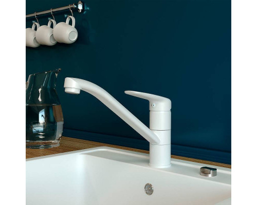 Заказать Смеситель для кухни Iddis Male MALWT00i05 Белый матовый в магазине сантехники Santeh-Crystal.ru