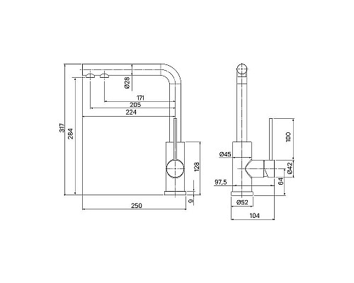 Заказать Смеситель для кухни Iddis Rule RULSTLFi05 Сталь в магазине сантехники Santeh-Crystal.ru