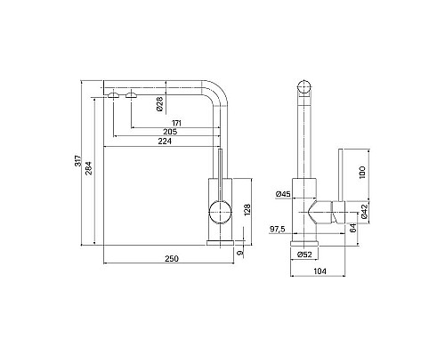 Приобрести Смеситель для кухни Iddis Rule RULSBLFi05 Хром в магазине сантехники Santeh-Crystal.ru