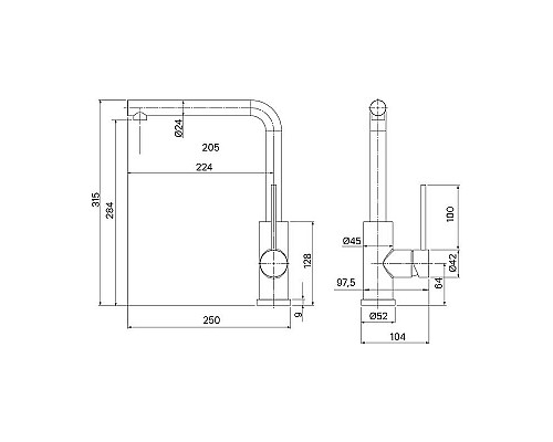 Приобрести Смеситель для кухни Iddis Rule RULSTL0i05 Сталь в магазине сантехники Santeh-Crystal.ru