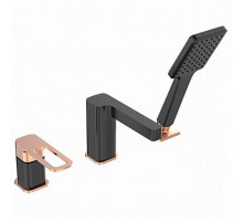 Смеситель на борт ванны Iddis Slide SLIBG30i07 Черный Розовое золото