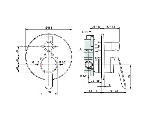Купить Комплект смесителей Ideal Standard Alpha BD003AA Хром в магазине сантехники Santeh-Crystal.ru