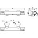 Купить Смеситель для душа Ideal Standard Ceratherm T100 A7229AA с термостатом Хром в магазине сантехники Santeh-Crystal.ru