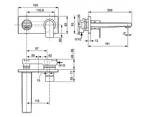 Купить Смеситель для раковины Ideal Standard Edge A7116AA Хром в магазине сантехники Santeh-Crystal.ru