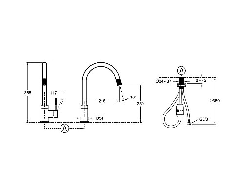 Заказать Смеситель для кухни Jacob Delafon Edgar E23309-CP Хром в магазине сантехники Santeh-Crystal.ru