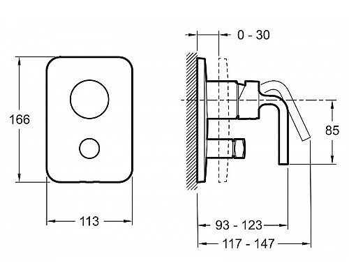 Приобрести Смеситель для душа Jacob Delafon Purist E98721-CP Хром в магазине сантехники Santeh-Crystal.ru