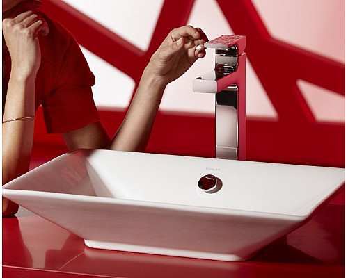 Приобрести Смеситель для раковины Jacob Delafon Strayt E37329-CP Хром в магазине сантехники Santeh-Crystal.ru