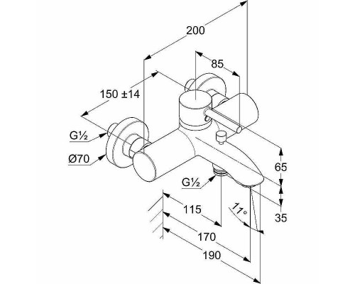 Смеситель для ванны Kludi Bozz 386915376 Белый матовый
