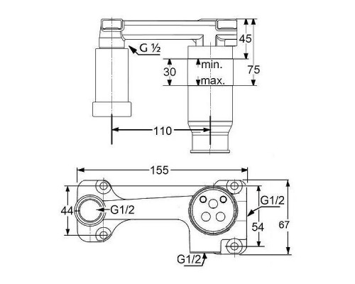 Смеситель для раковины Kludi Bozz 382450576S Хром