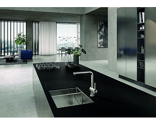 Приобрести Смеситель для кухни Kludi L Steel 45803F877 Сталь в магазине сантехники Santeh-Crystal.ru