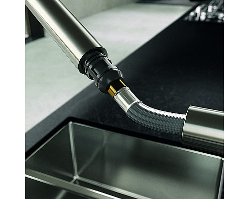 Приобрести Смеситель для кухни Kludi L Steel 45851F877 Сталь в магазине сантехники Santeh-Crystal.ru