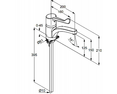 Купить Смеситель для кухни Kludi Medi Care 349080524 Хром в магазине сантехники Santeh-Crystal.ru