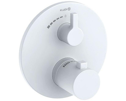 Смеситель для душа Kludi Nova Fonte Puristic 208855315 с термостатом Белый матовый