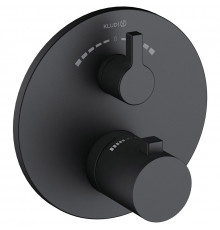 Смеситель для душа Kludi Nova Fonte Puristic 208103915 с термостатом Черный матовый