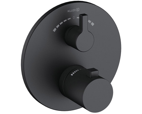 Смеситель для душа Kludi Nova Fonte Puristic 208103915 с термостатом Черный матовый
