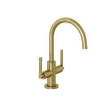 Смеситель для раковины Kludi Nova Fonte Puristic 20118N015 цвет Золото брашированное
