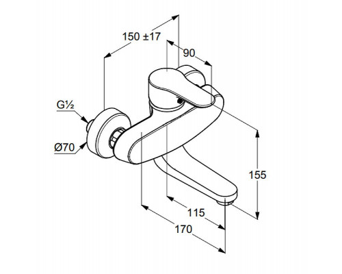 Купить Смеситель для кухни Kludi Objekta 328810575 Хром в магазине сантехники Santeh-Crystal.ru