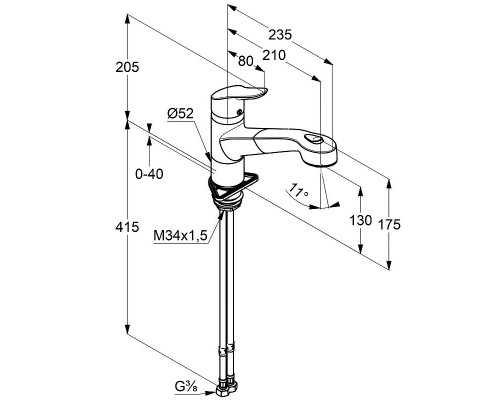 Заказать Смеситель для кухни Kludi Objekta 325810575 Хром в магазине сантехники Santeh-Crystal.ru