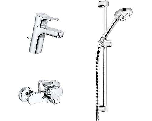 Приобрести Комплект смесителей Kludi Pure Easy 376850565 Хром в магазине сантехники Santeh-Crystal.ru