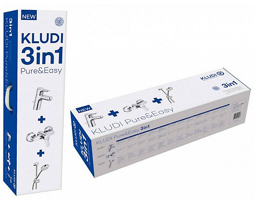 Заказать Комплект смесителей Kludi Pure Easy 378450565 Хром в магазине сантехники Santeh-Crystal.ru