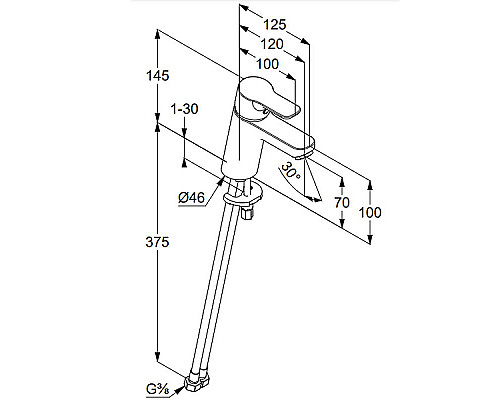 Приобрести Смеситель для раковины Kludi Pure Easy 370280565 Хром в магазине сантехники Santeh-Crystal.ru