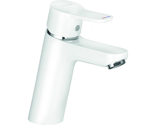 Купить Смеситель для раковины Kludi Pure Easy XL 372929165 Белый Хром в магазине сантехники Santeh-Crystal.ru