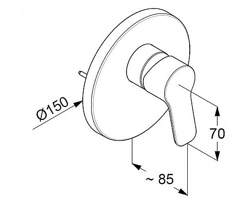 Купить Смеситель для душа Kludi Pure Easy 374200565 Хром в магазине сантехники Santeh-Crystal.ru