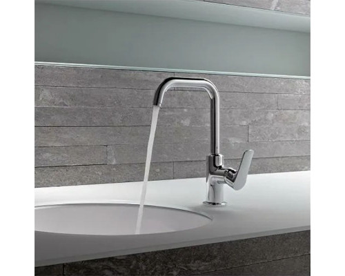 Заказать Смеситель для раковины Kludi Pure Solid 340250575 Хром в магазине сантехники Santeh-Crystal.ru