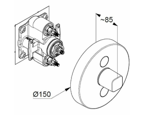 Смеситель для душа Kludi Push 387120538 Хром