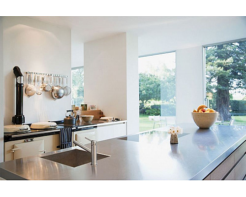 Заказать Смеситель для кухни Kludi Steel 44850F860 Нержавеющая сталь в магазине сантехники Santeh-Crystal.ru