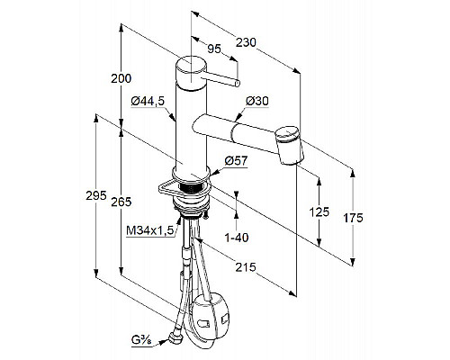Купить Смеситель для кухни Kludi Steel 44851F860 Нержавеющая сталь в магазине сантехники Santeh-Crystal.ru
