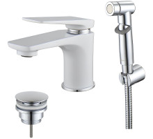 Смеситель для раковины Lemark Allegro LM5916CW Хром Белый