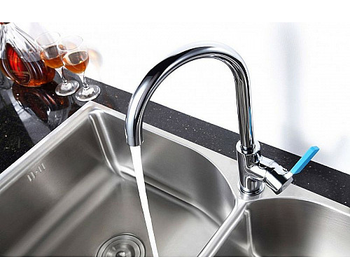 Купить Смеситель для кухни Lemark Aura LM0605C Хром в магазине сантехники Santeh-Crystal.ru