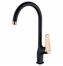 Смеситель для кухни Lemark Bronx LM3705BLR Черный Золото