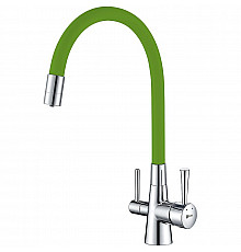 Смеситель для кухни Lemark Comfort LM3075C-Green Хром Зеленый
