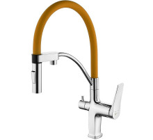 Смеситель для кухни Lemark Comfort LM3074C-Orange Хром Оранжевый