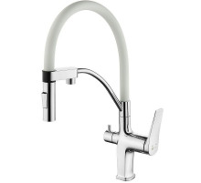 Смеситель для кухни Lemark Comfort LM3074C-White Хром Белый