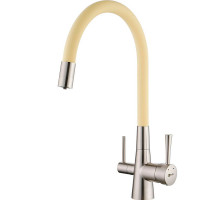 Смеситель для кухни Lemark Comfort LM3075BN-Beige Никель Бежевый